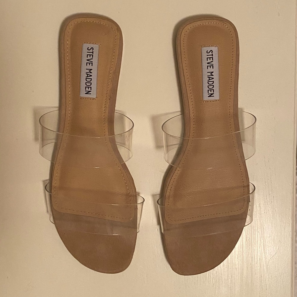 Steve Madden Clear Double Strap Sandal